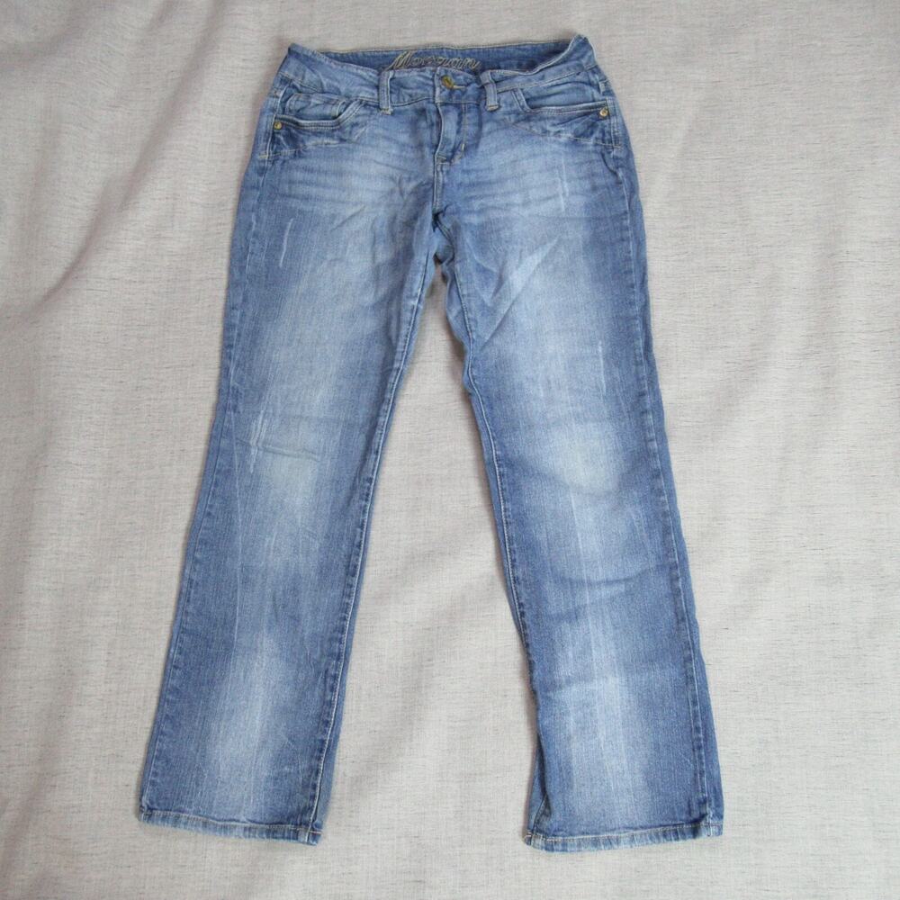 Delias Jeans Juniors Sz 7/8 P Blue Morgan Straight Stretch Casual Denim Cowgirl
